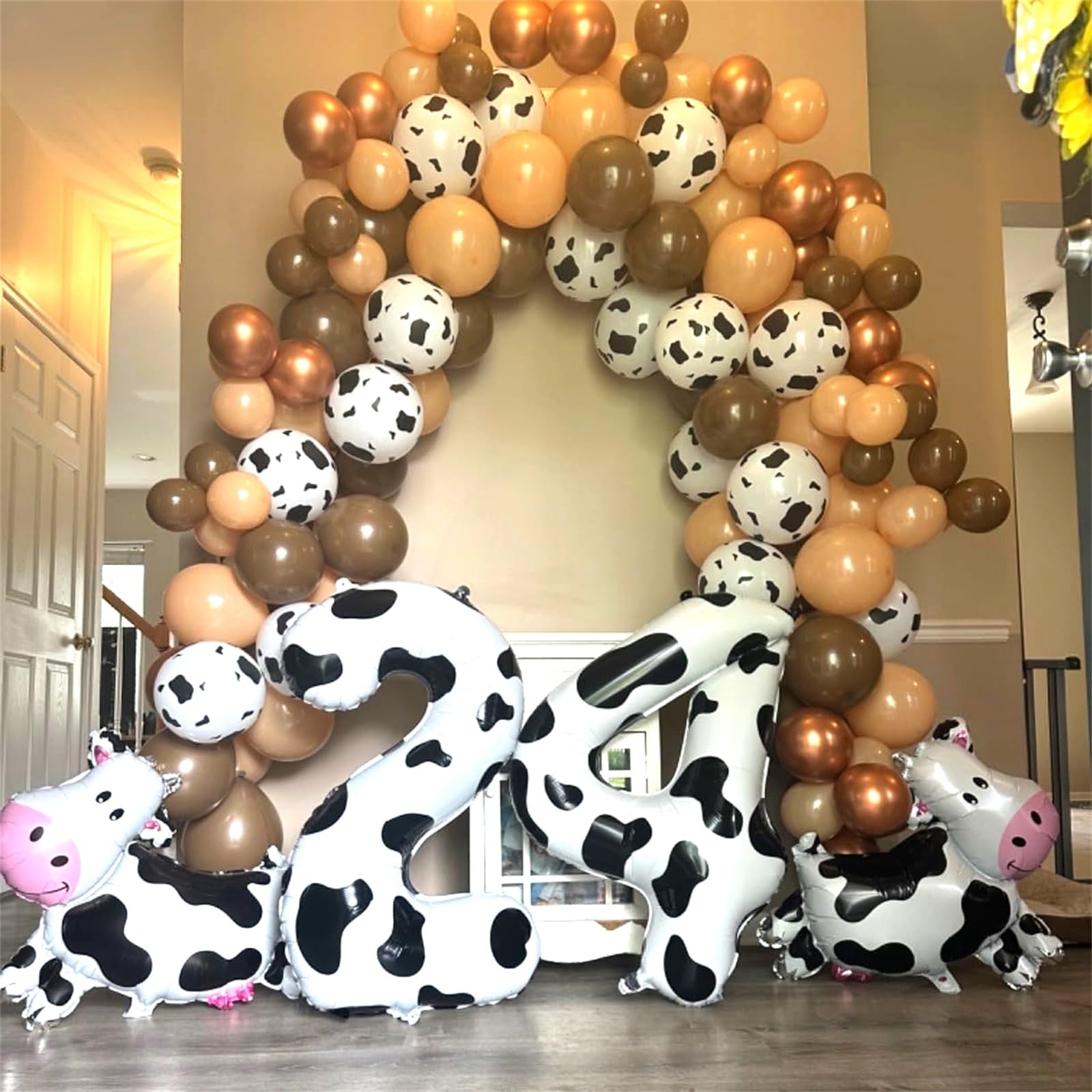 Bauernhof 3. Geburtstag Deko für Mädchen, Große Helium Kuh Druck Zahl 3 Luftballon Geburtstagsdeko, 40 Zoll Folienballons für Kinder Jungen 3. Bauernhof Tierthema Geburtstag Cowgirl Cowboy Party Deko