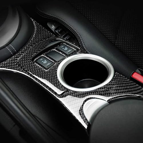 Miniatura 2 de Akozon 3 piezas de cubierta de consola para portavasos de panel decorativo en fibra de carbono para 370Z Z34 2009‑2020