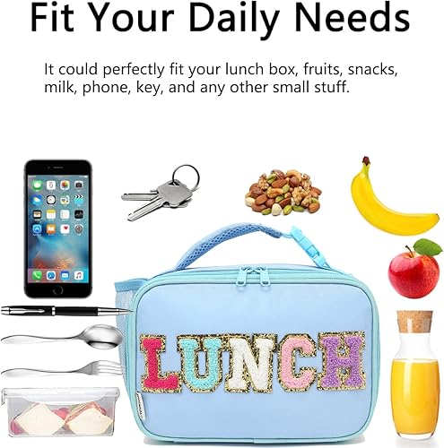 Miniatura 6 de Lonchera térmica reutilizable para la escuela, bolsas de almuerzo congelables duraderas para niños, niñas, hombres y mujeres, kit de lonchera