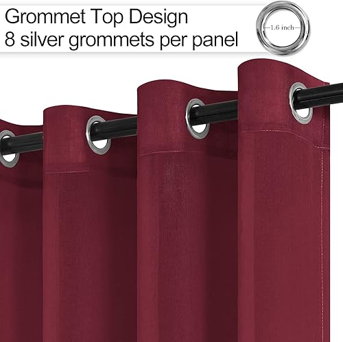 Miniatura 2 de XWZO Cortinas traslúcidas de gasa extralargas filtrantes de luz de 108 pulgadas de largo, cortinas ligeras filtrantes de luz con ojales para