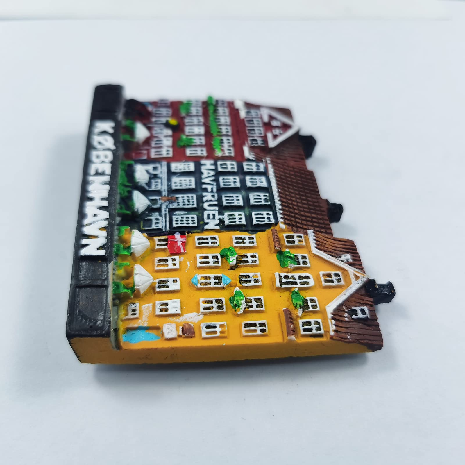 Magnete Frigorifero 3D Copenhagen Danimarca - Souvenir Da Viaggio Con Palazzo Amalienborg, Resina 9x5 Cm - 2