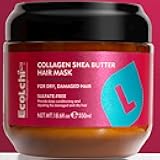 Ecolchi Collagen Hair Mask Deep Repair Conditioning Collagen Shea Butter Hair Treatment for Dry and Damaged Hair All Hair Types 18.6 oz 550ml