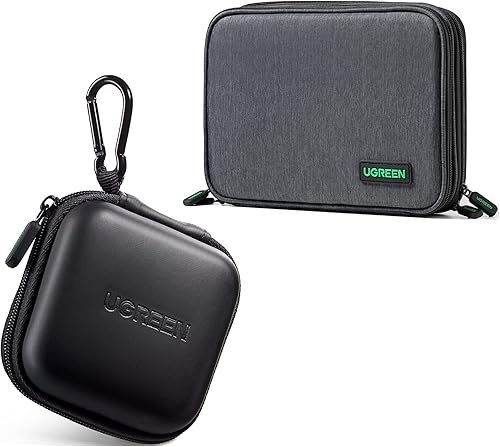 UGREEN Paquete de estuche para auriculares con bolsa organizadora de viaje