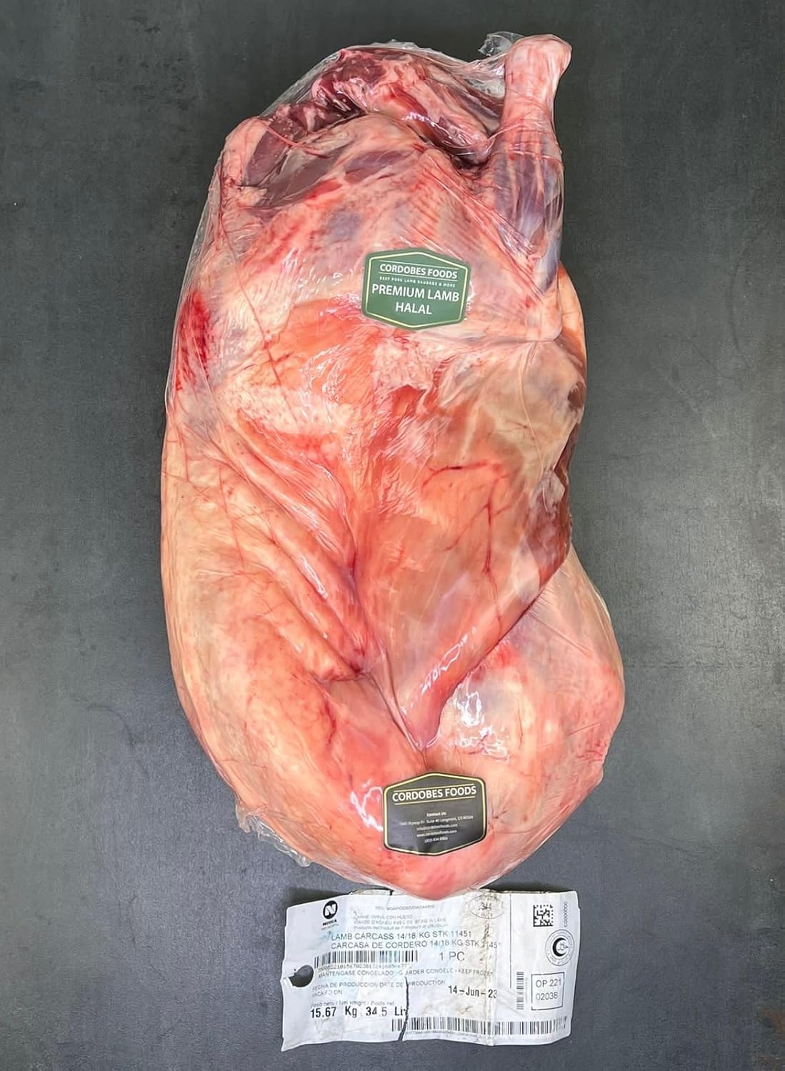 Whole Lamb Carcass With Salt Rub 25 LBS - 30 LBS