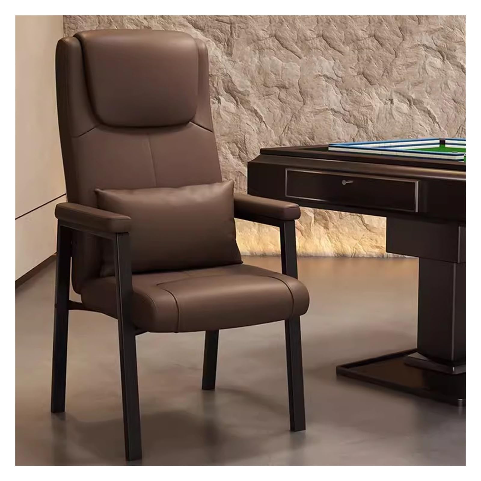 Sillas de recepción cómodas con soporte lumbar y respaldo alto para visitas