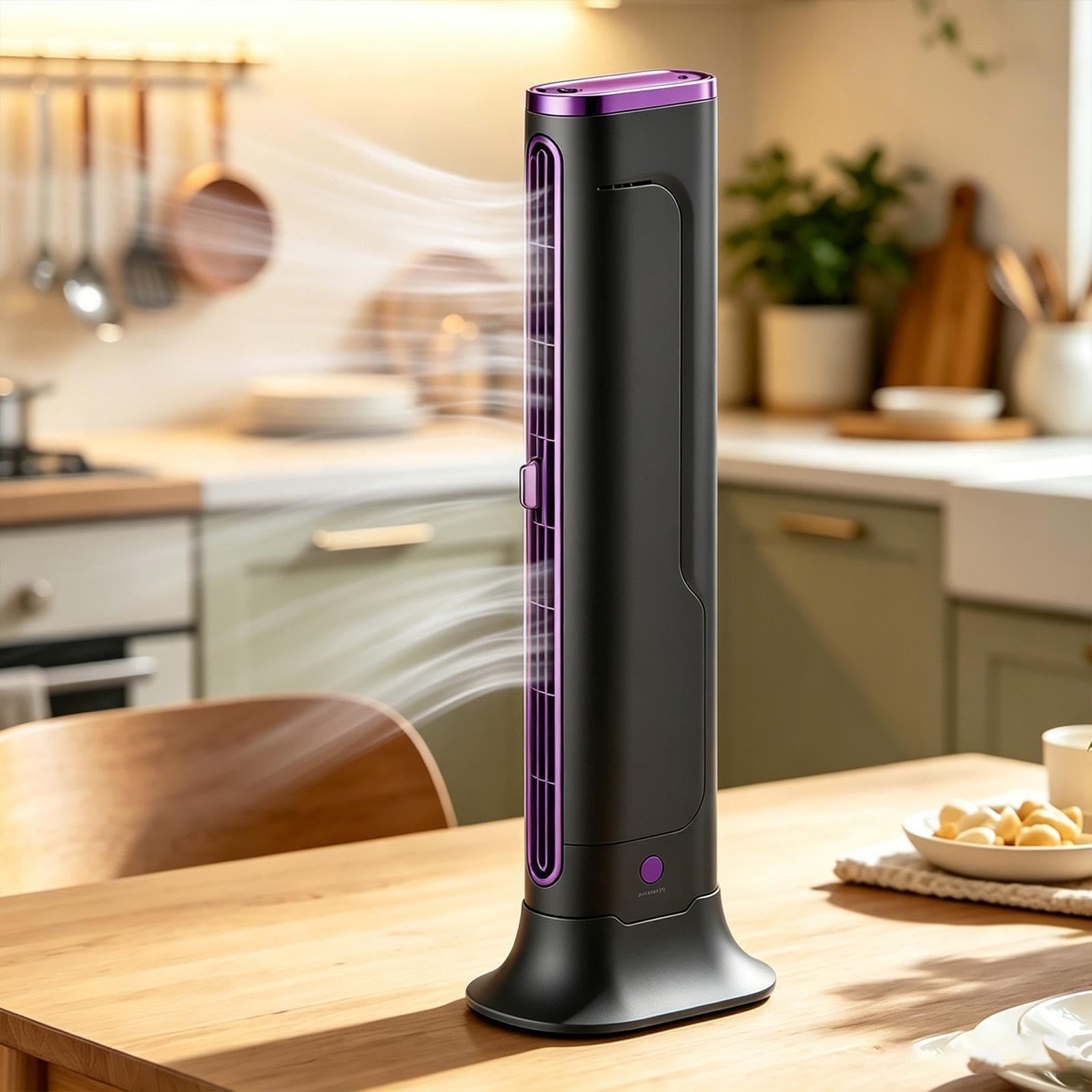 Climatizzatore portatile , dispositivo a torre, senza pale, ricaricabile tramite USB, per camera da , casa, auto, campeggio, interni, camper