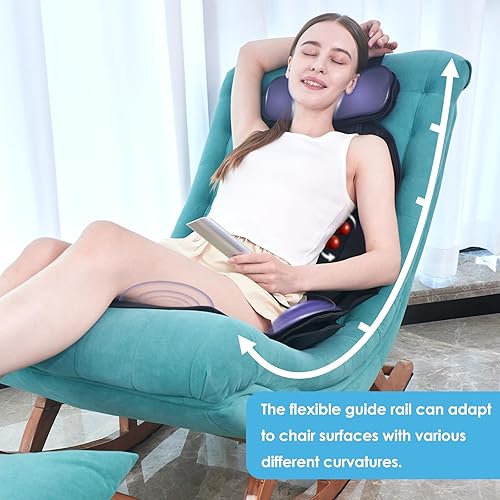Miniatura 2 de Cojín de masaje Shiatsu con calor,Masajeador de amasado con vibración,Masajeador de asiento para oficina