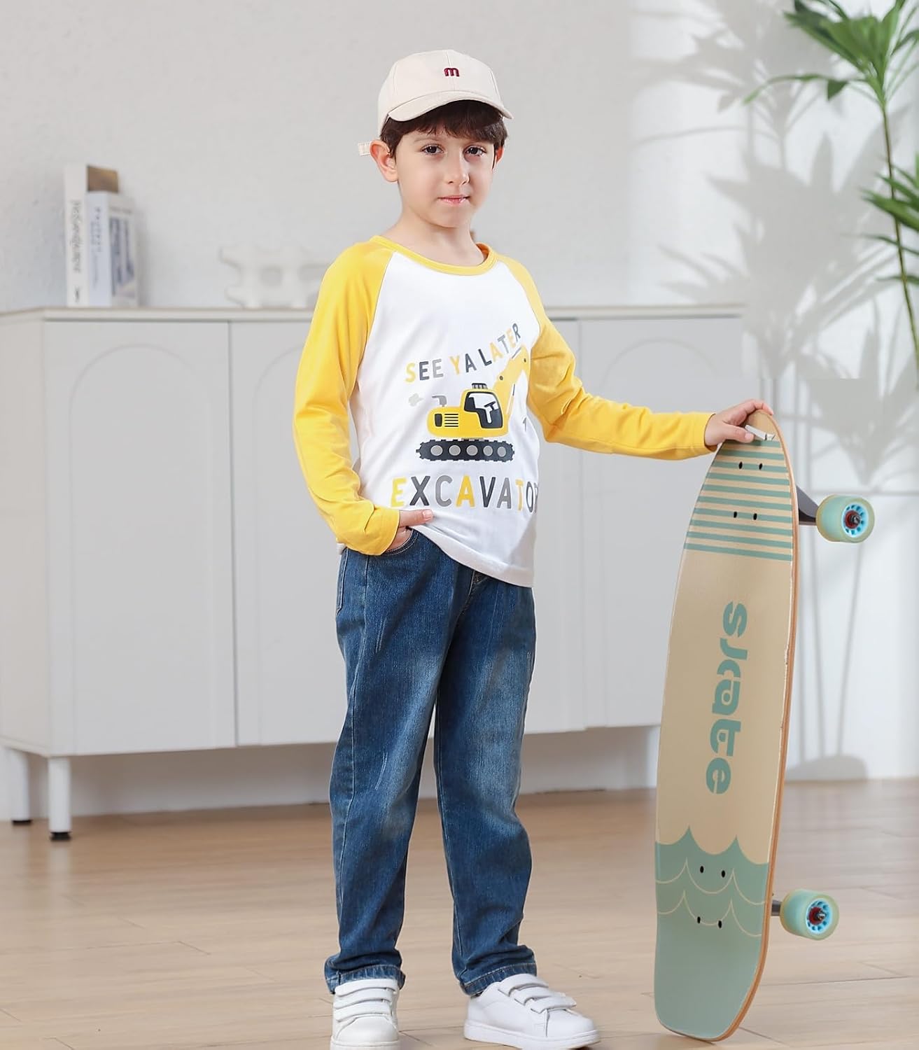 Construction Shirt for 3-6T Boys Long Sleeve Funny Car T-Shirt Toddler Kids Tractor Excavator Truck Tee Shirts - Image 8