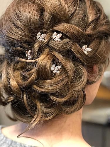 Juego de 5 horquillas para el pelo con diamantes de imitación, accesorios para novias y damas de honor