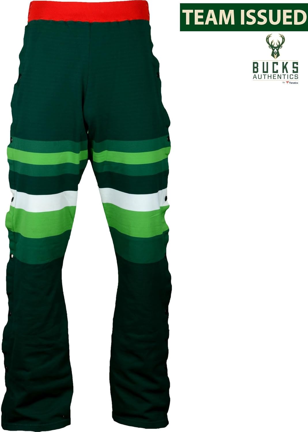 Milwaukee Bucks TeamIssued Red Waist with Green Stripe