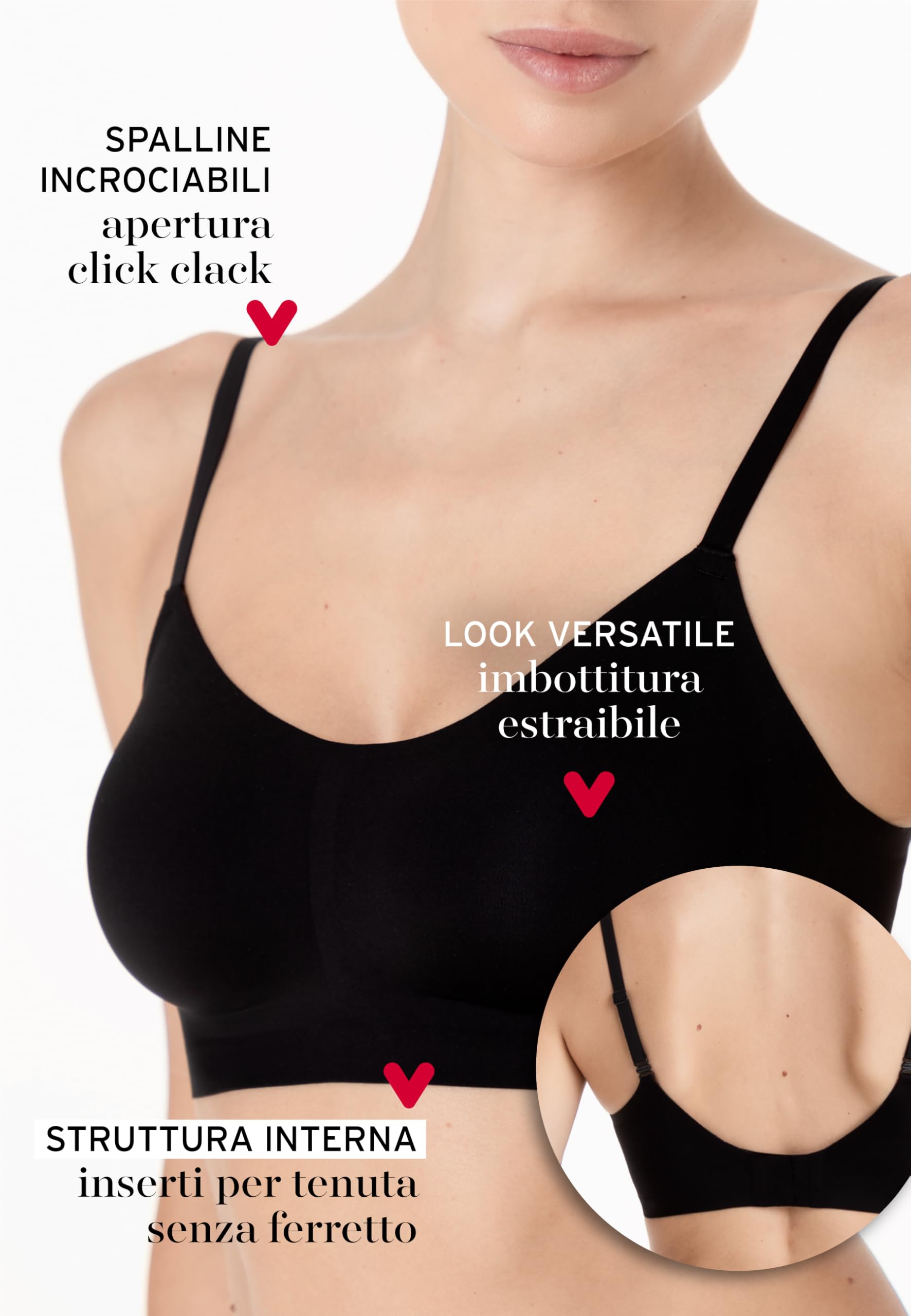 Lovable Reggiseno Bralette Senza Ferretto con Coppe Estraibili in Microfibra | Massima Invisibilità Effetto Seconda Pelle Invisible Fusion Donna
