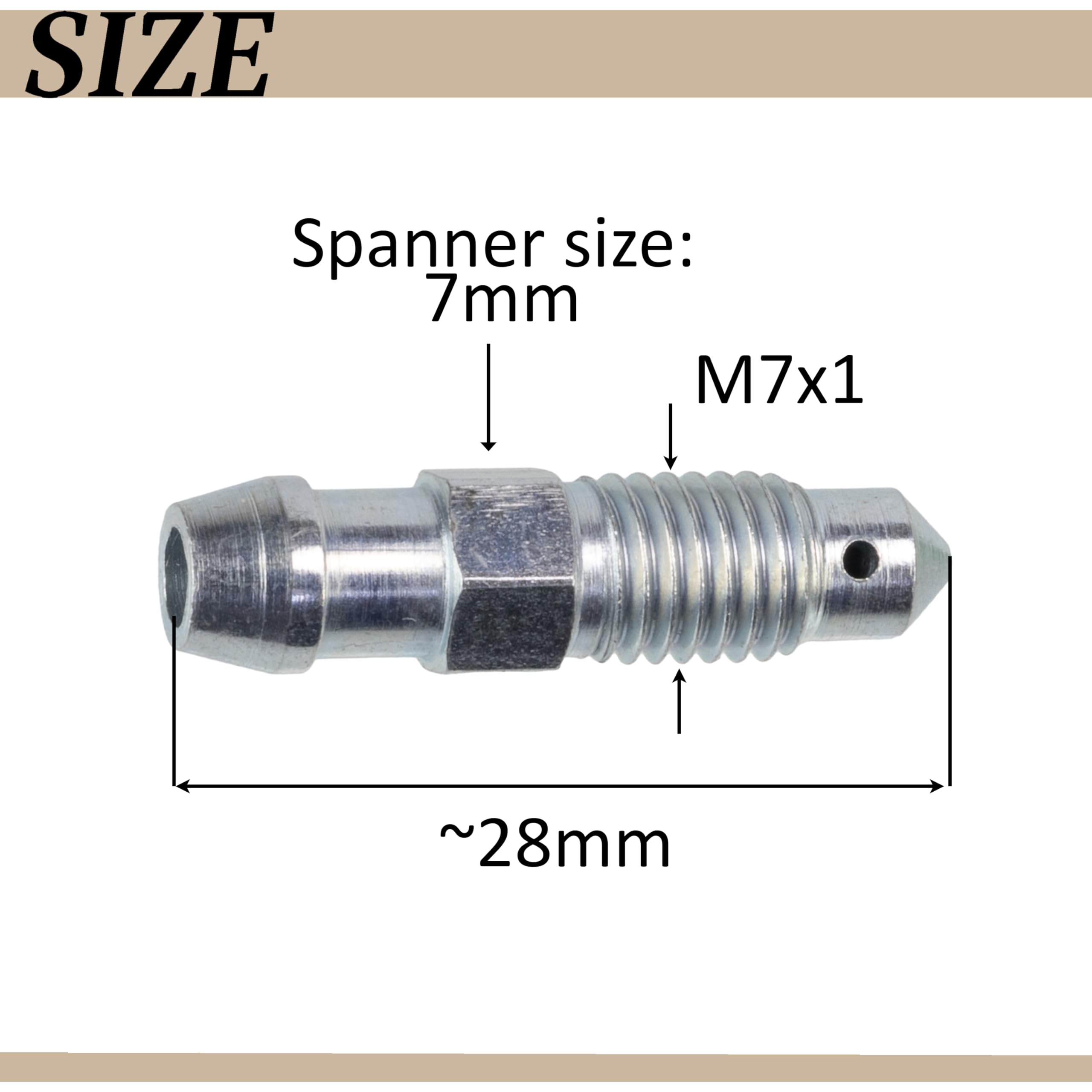 AERZETIX Set di 2 valvole di spurgo aria M7x1 compatibile 2Q0611475