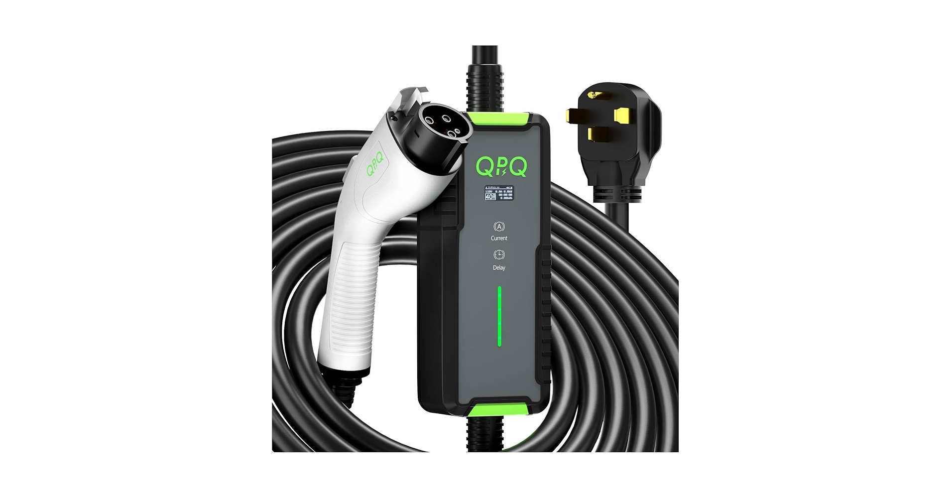 Qkcabo EV Charging Mode 2 充電器 Qkcabo 電気自動車 充電ケーブル SAE J1772 EV充電器 100V-240V
