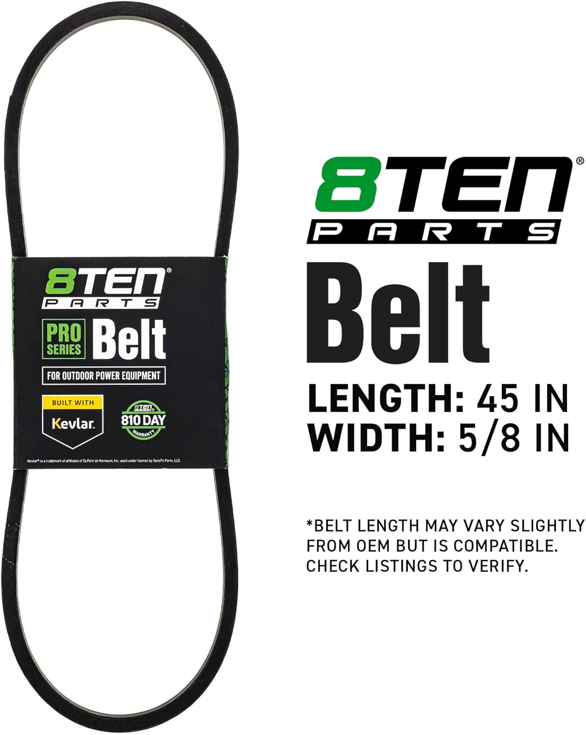 8TEN Belt with Kevlar for Mahindra 2516 Max 28 XL MAH1660 60-Inch Deck AME012761