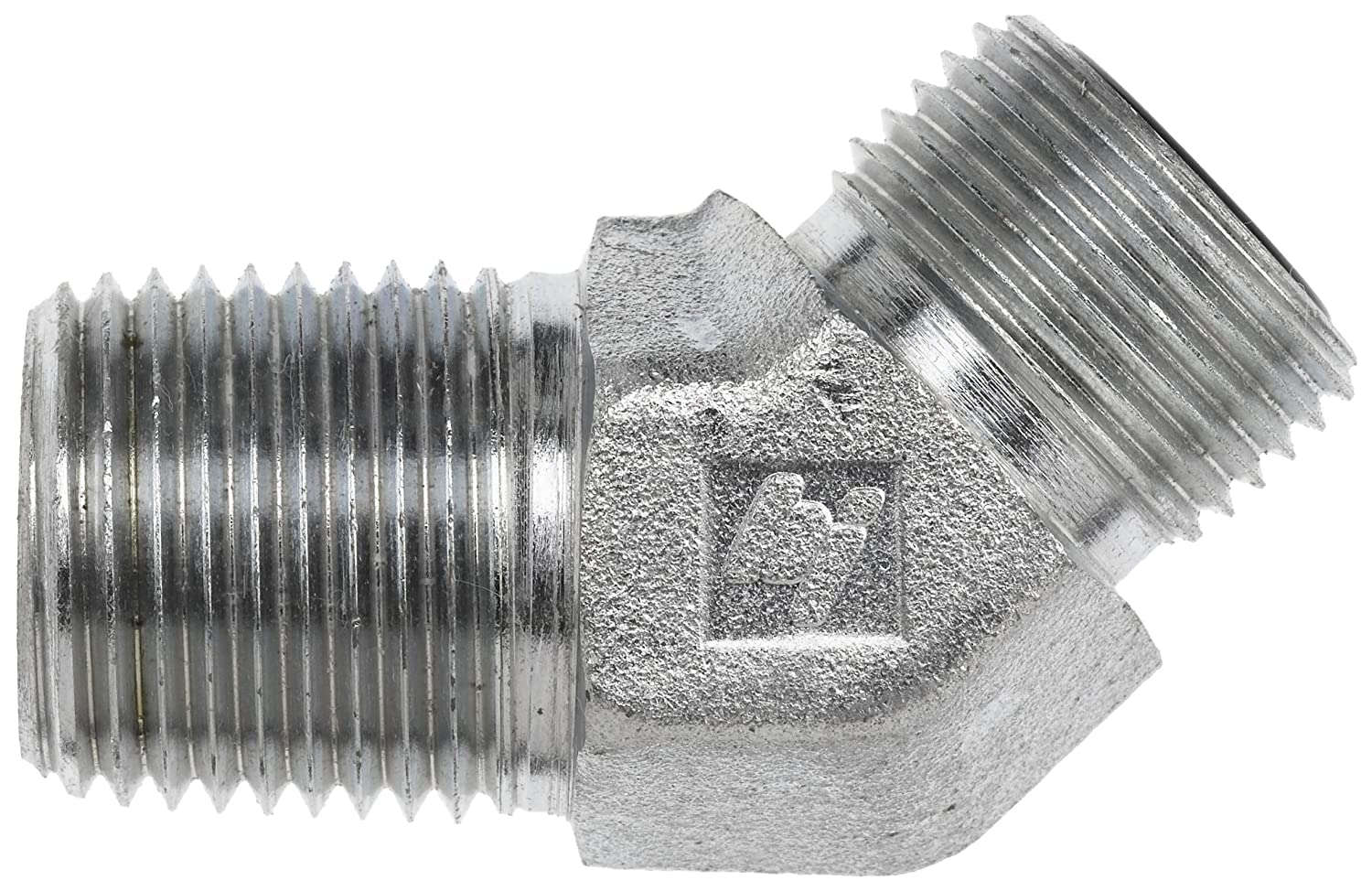 FS2503-04-02 Hydraulic Adapter 04 Male FACE Seal X 02 Male Pipe 45 Degree Flat FACE Fitting