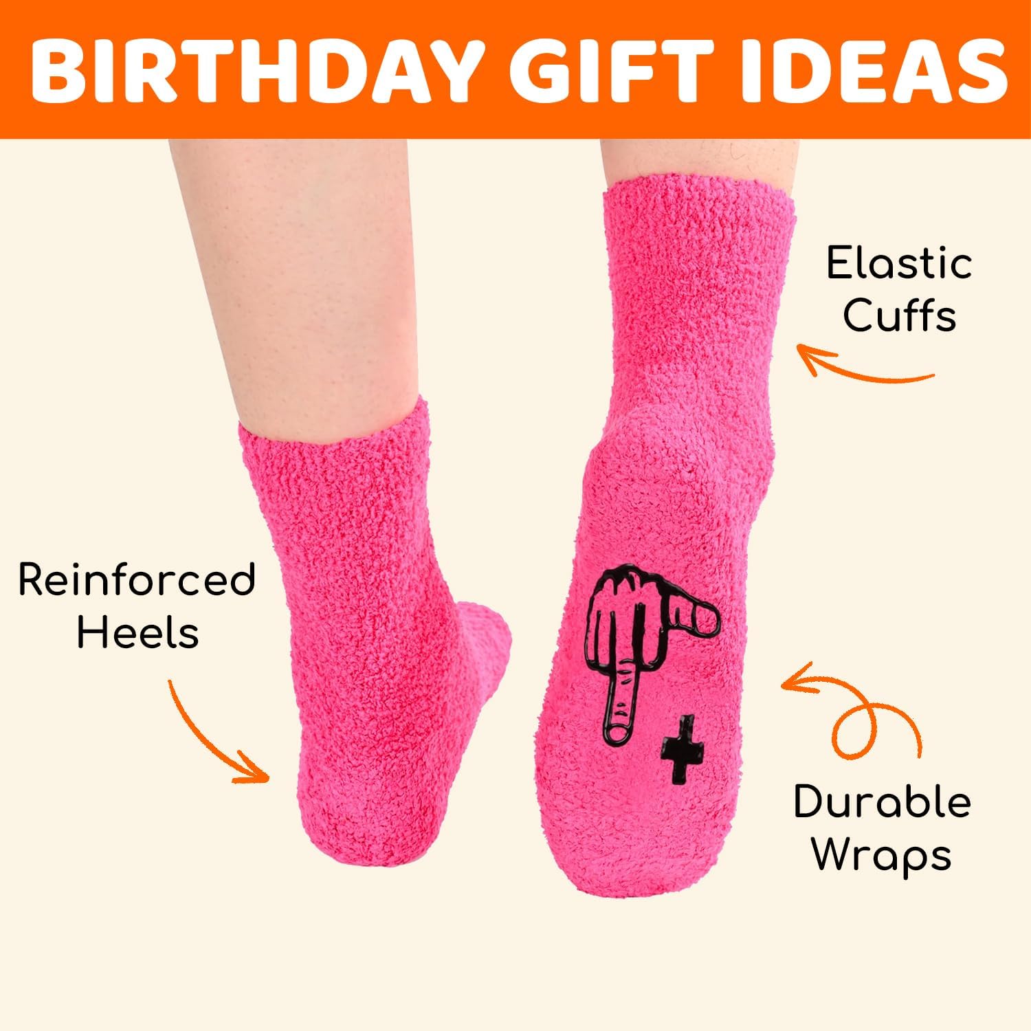 HAPPYPOP Birthday Gifts for Women - Bday Gift Idea Female, Fuzzy Sock for Women in Their 40s - Image 5