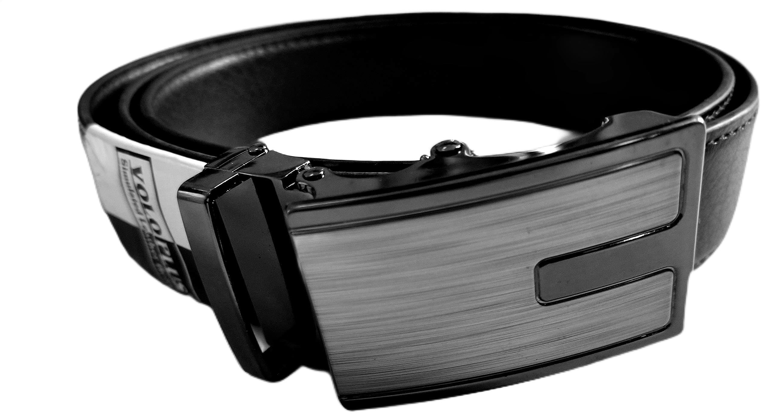 Men Casual wear reversible leather belt Black Brown with buckle