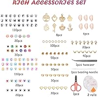 Vista 2 de QUEFE 62000 piezas 120 colores cuentas de semillas de vidrio para hacer joyas, cuentas mini de 2 mm con accesorios, kit de pulseras de amistad