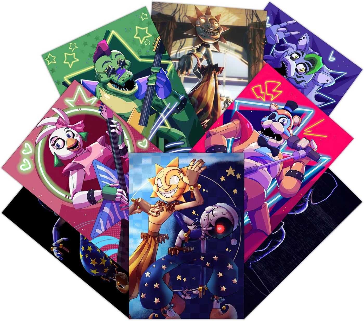 GTOTd Horror Game Wall Poster 8-Pack 11.5" x 16.5",Cartoon Horror Poster Merch Party Unframed Version HD Canvas Printing Art for Living Room Bedroom Club Wall Art Decor