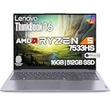 ThinkBook 16 G7 Business Laptop&comma; 16” FHD&plus;&comma; AMD Ryzen 5 7533HS&comma; 16GB DDR5&comma; 512GB NVMe&comma; WiFi 6 &plus; BT&comma; RJ-45&comma; HDMI&comma; Fingerprint Reader&comma; HD Webcam&comma; Win 11 Pro