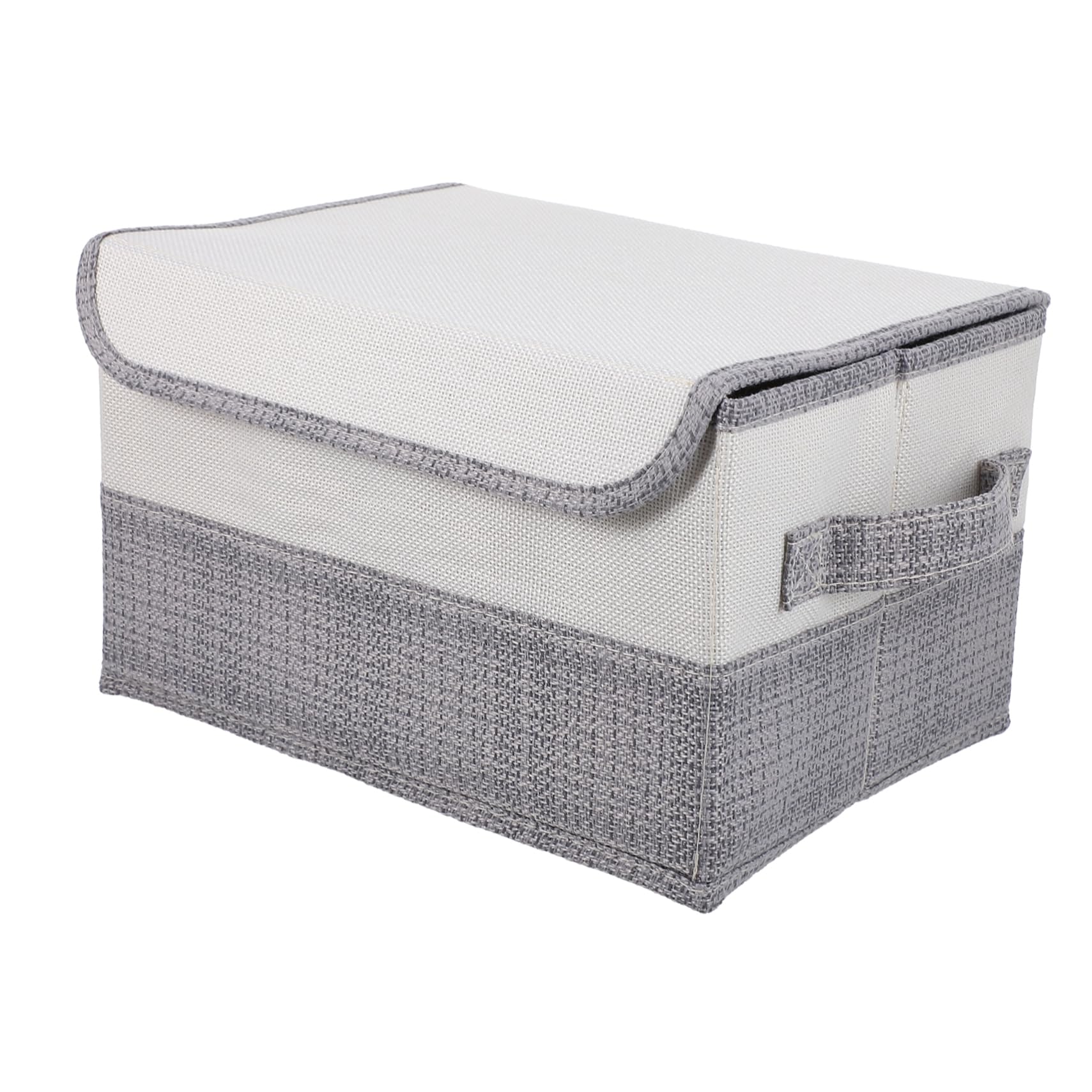 Boîte de rangement en tissu blanc pour vêtements et jouets de maison