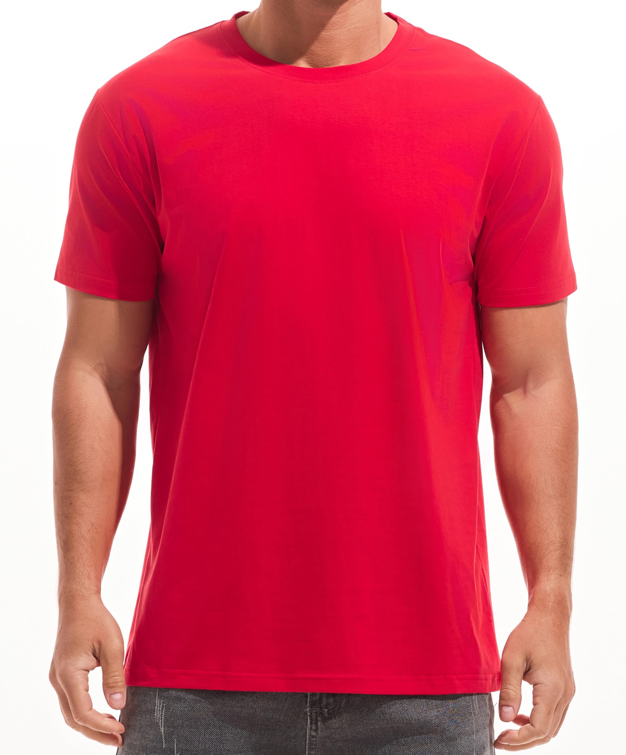 RONOMO Herren Reine Farbe EIS Gefühl T-Shirt | Pre-shrunk,hochfarbecht, atmungsaktiv & angenehm zu tragen erfekte Passform, langlebige Farbe, ideal für täglichen Komfort