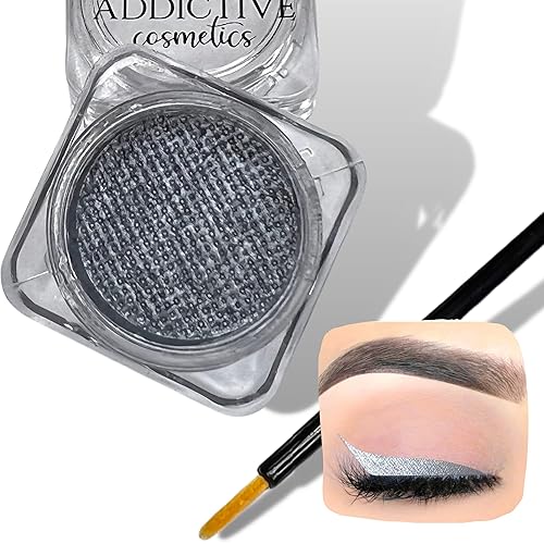 Delineador de ojos para pastel con cepillo aplicador, delineador de ojos prensado en seco activado por agua, de larga duración, color vibrante,