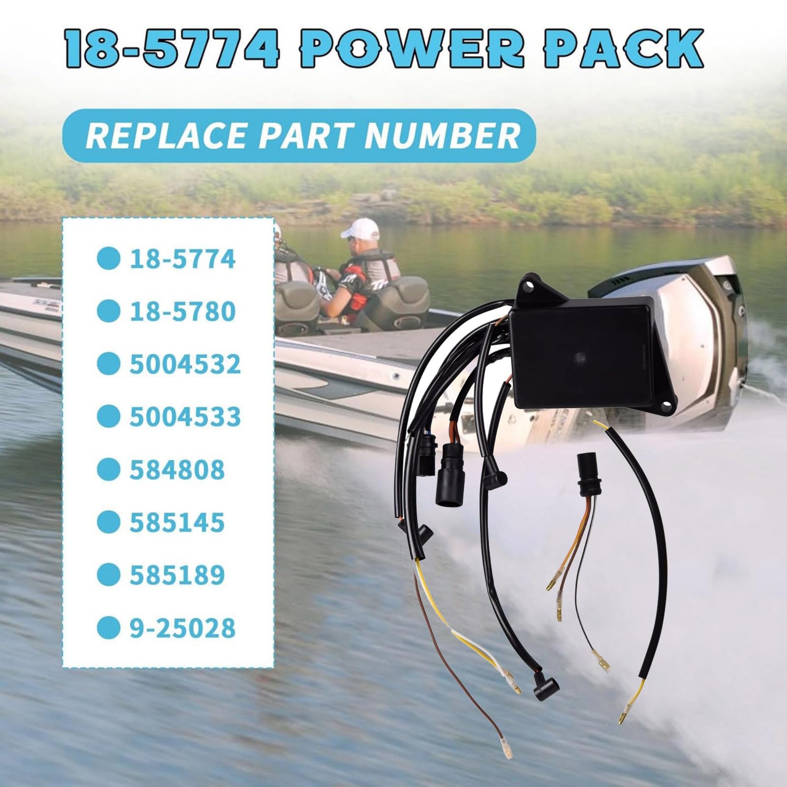 DAGIJIRD Power Pack 584808 585145 - Ricambio per fuoribordo Johnson Evinrude 3 cilindri 25-70HP 1993-2001