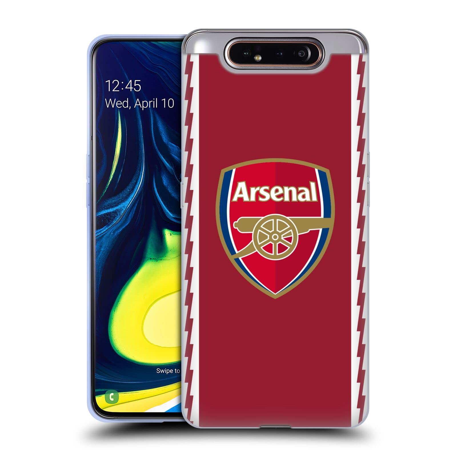 Head Case Designs Officially Licensed Arsenal FC Home 2022/23 Crest Kit Gel Case [Military Grade Protection] Compatible With Samsung Galaxy A80 (2019) — image 1