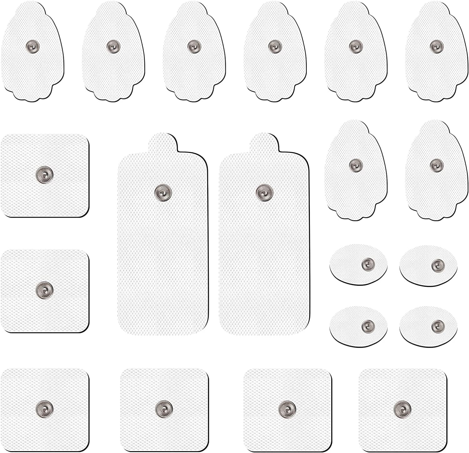 Brilnurse 20 Pack TENS Unit Pads, Snap Tens Unit Replacement Pads