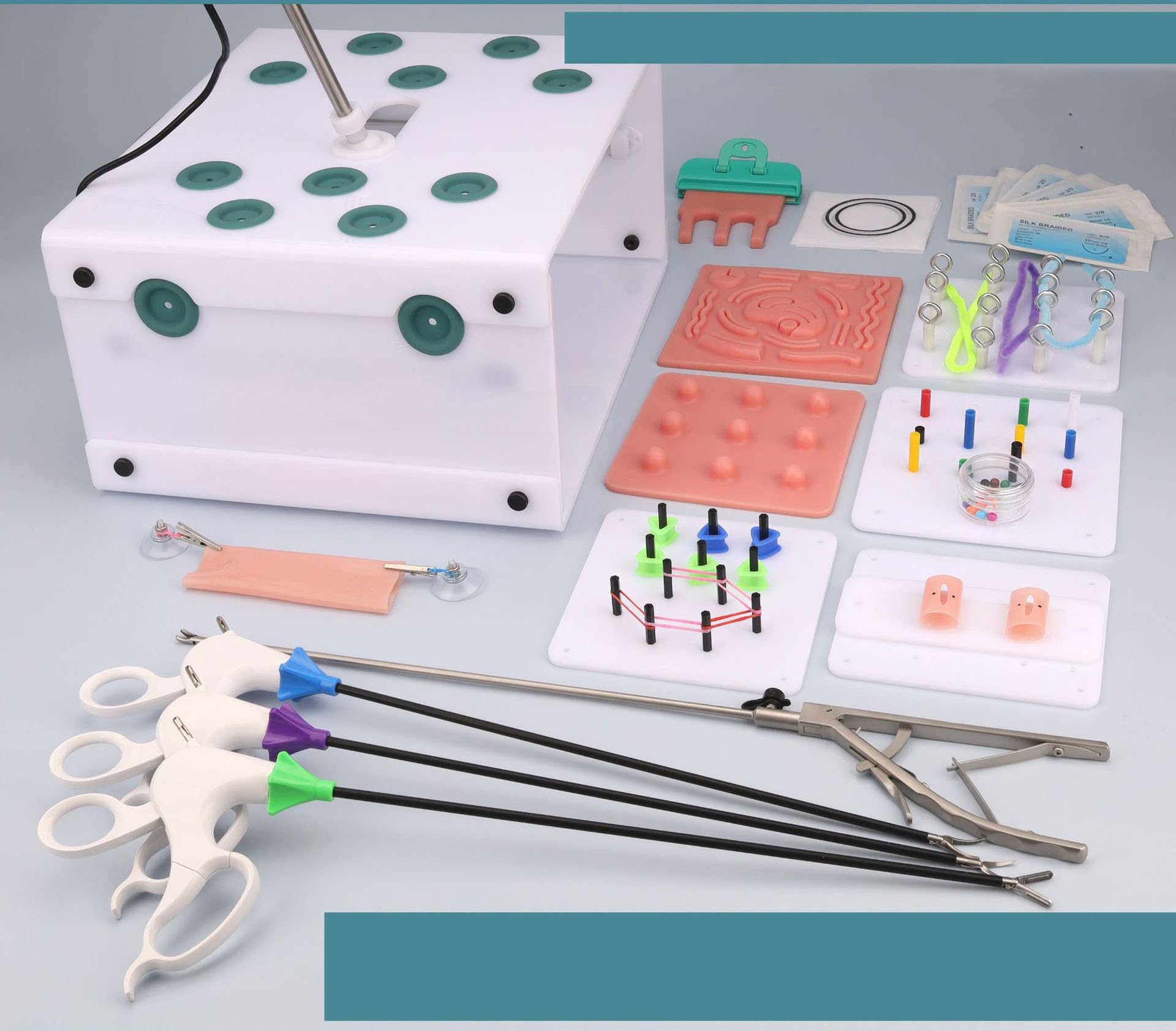 Simulatore chirurgia laparoscopica con Allenatore Piatto cavità Addominale Formazione chirurgia mininvasiva Strumento Pratico laparoscopico Realistico per chirurghi e Studenti di Medicina