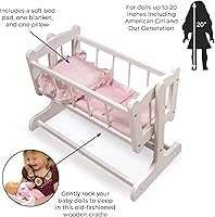Vista 4 de Badger Basket Cama de Muñeca Heredera con Manta Para Muñecas de 18-20 Pulgadas Diseño Clásico para Juego Imaginativo