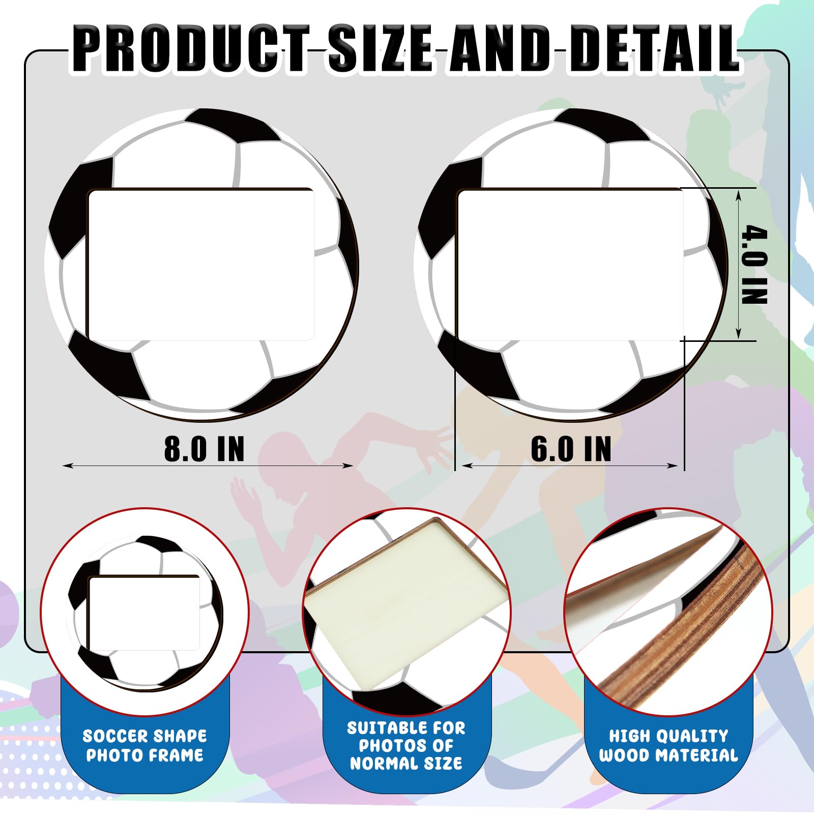 Amazon.co.jp: clothmile サッカー写真フレーム 2個 4x6インチ