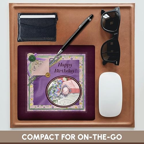 Miniatura 4 de 3dRose Image of Happy Birhday Cameo, Flora, Purple Cluster - Mouse Pads (mp-378328-1)