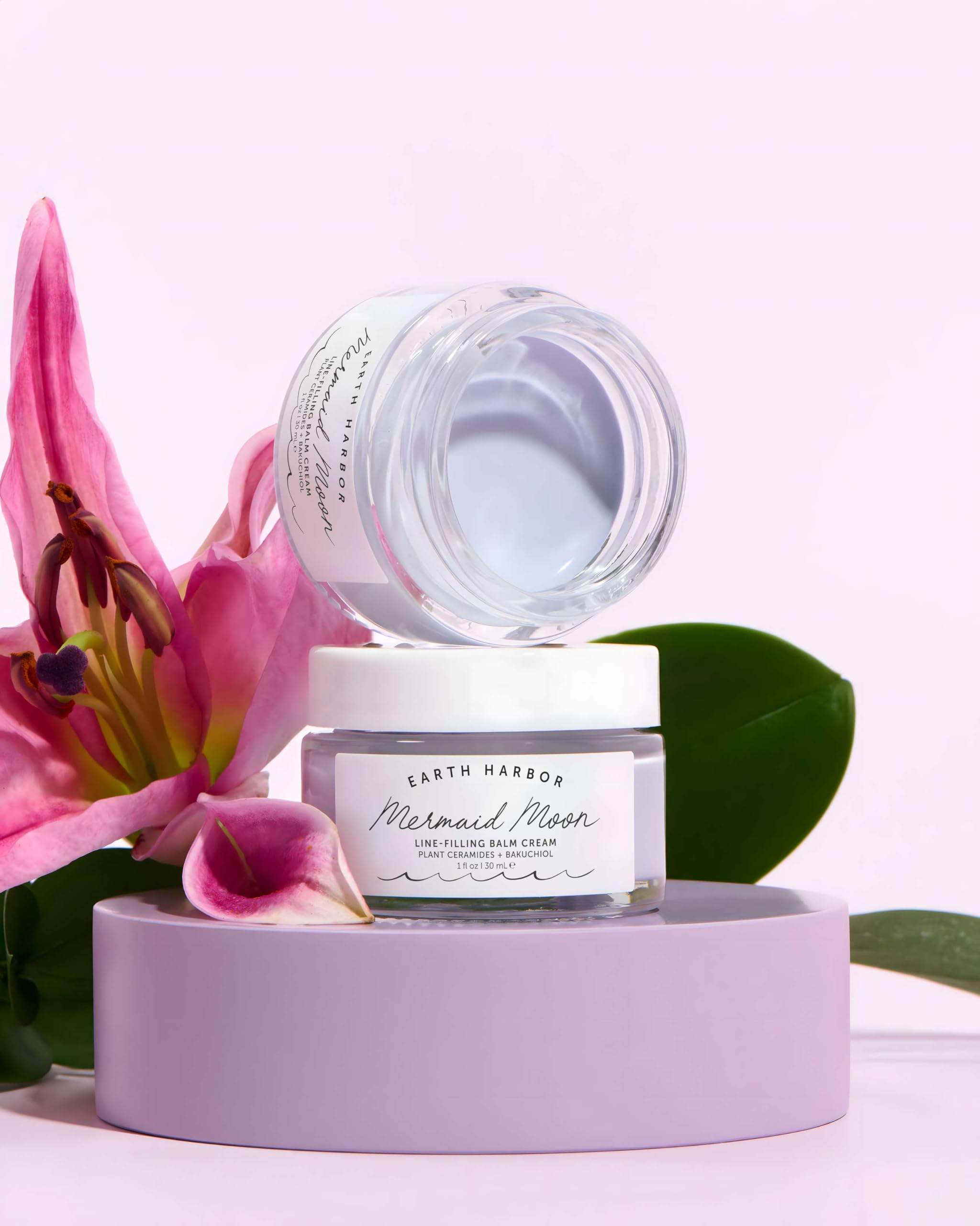 Earth Harbor Mermaid Moon Line-Filling Balm Cream - Vegan Night Treatment for Wrinkles and Hydration, with 20+ Actives - Deeply Restores and Nourishes Skin