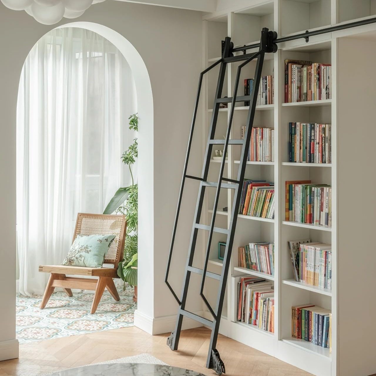 Rolling Library Ladder Hardware Kit, 4FT Extension Kit