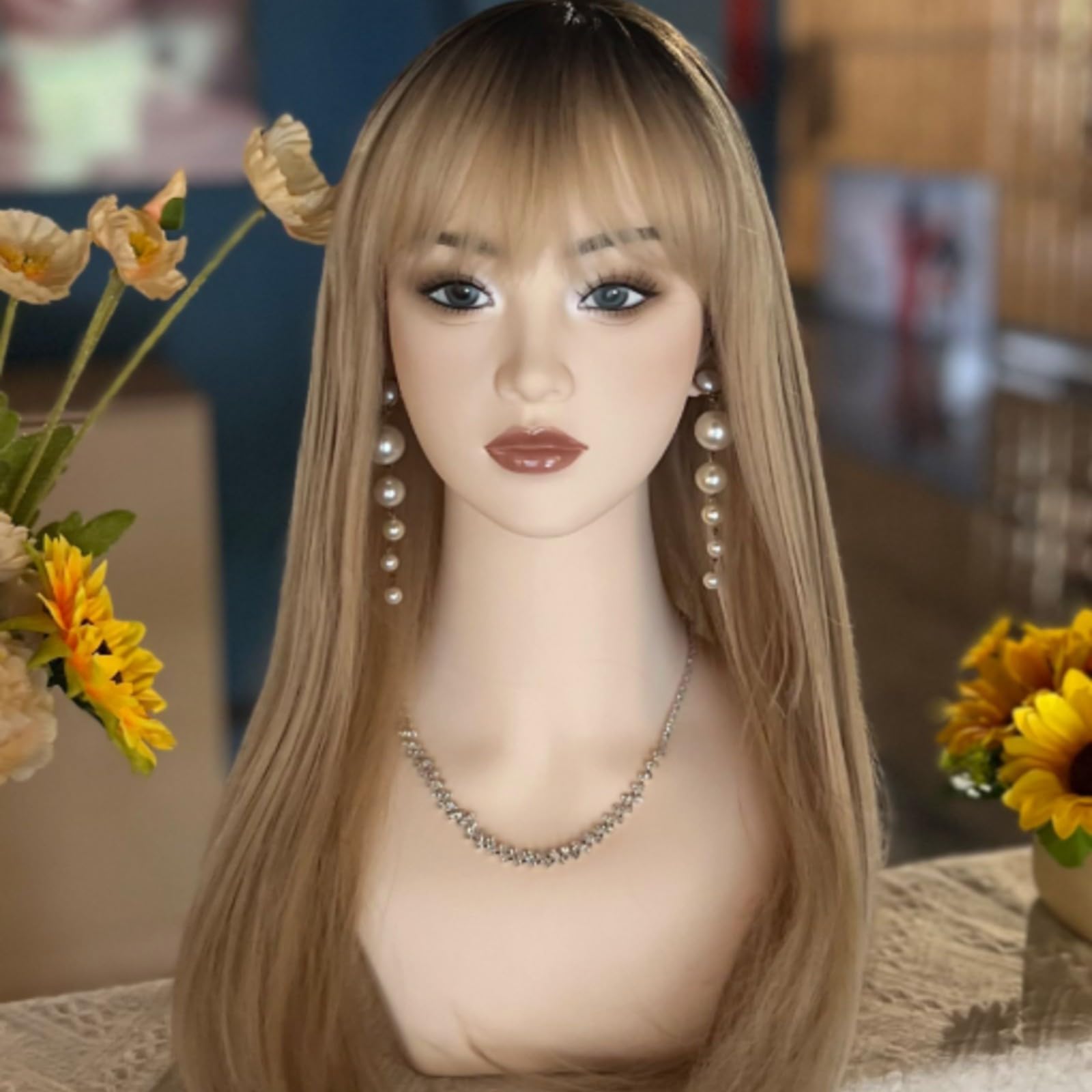 Milageto Testa di Manichino Femminile Elegante | Lineamenti Del Scolpiti, Busto Espositivo da , Liscio, Testa per Parrucche, Vetrina, Servizio Fotografico
