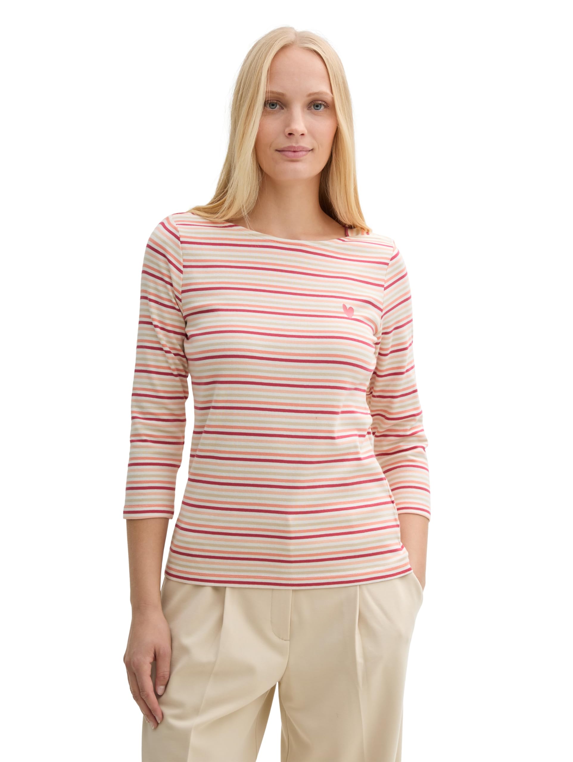 Tom Tailor Damen Langarmshirt mit Streifenmuster