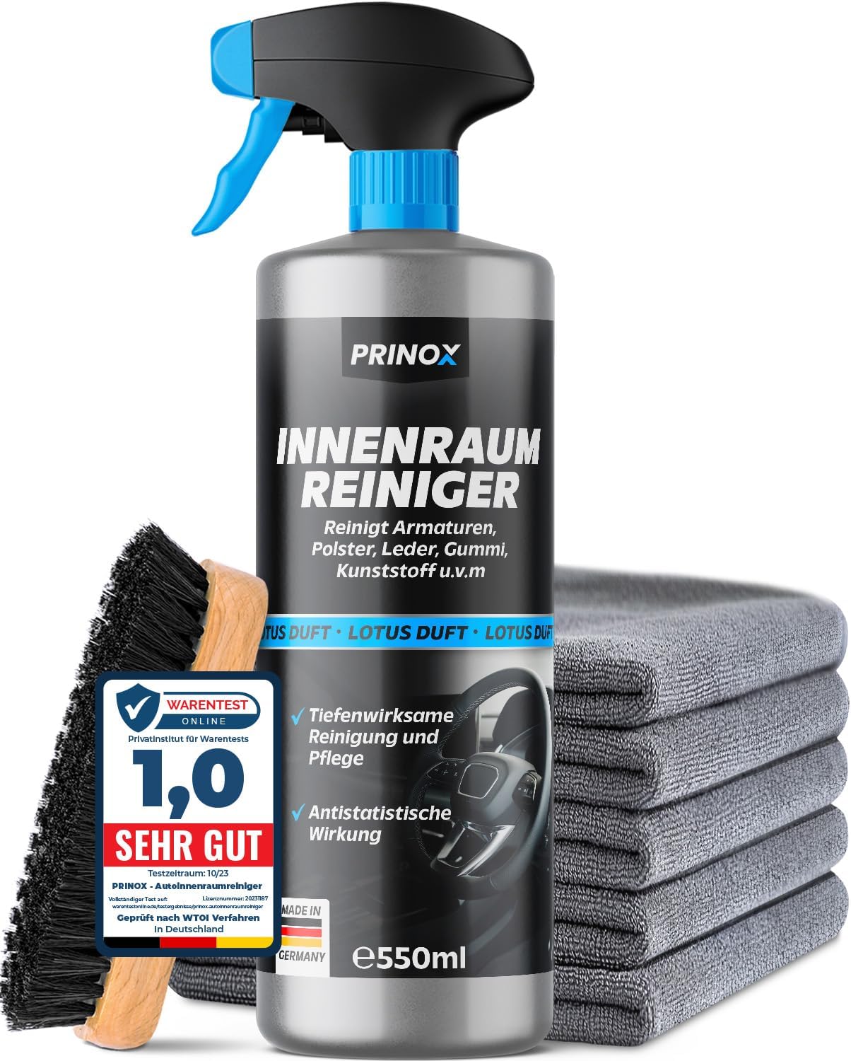 Cleaner set 1 x 550 ml (brush + 5 x microfibre cloths)