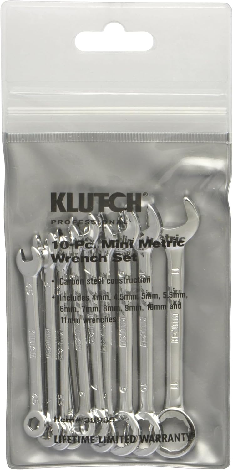 Klutch 10-Pc. Mini Metric Wrench Set