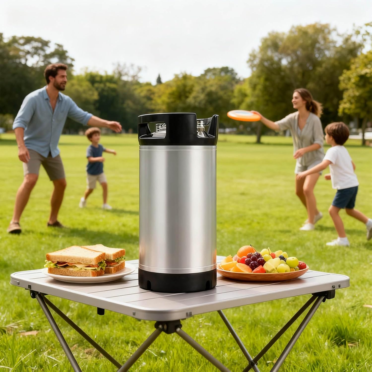 Expert 5 Gallon Rustless Beer Container With Quick Separate Sphere Hook Impermeable Gaskets And Ergonomic Not Slip Base Multiple Drink Storage Sphere Quick Separate Keg Structure