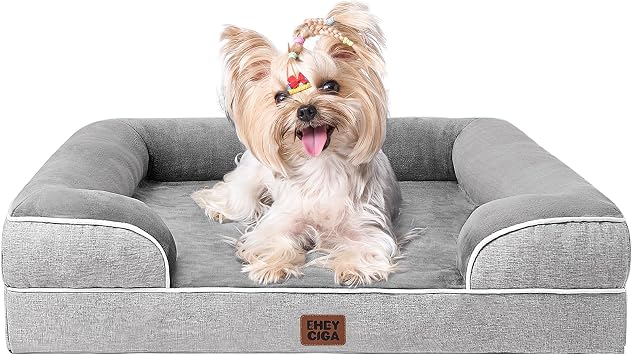 EHEYCIGA Orthopaedic Small Dog Bed Waterproof Memory Foam Washable