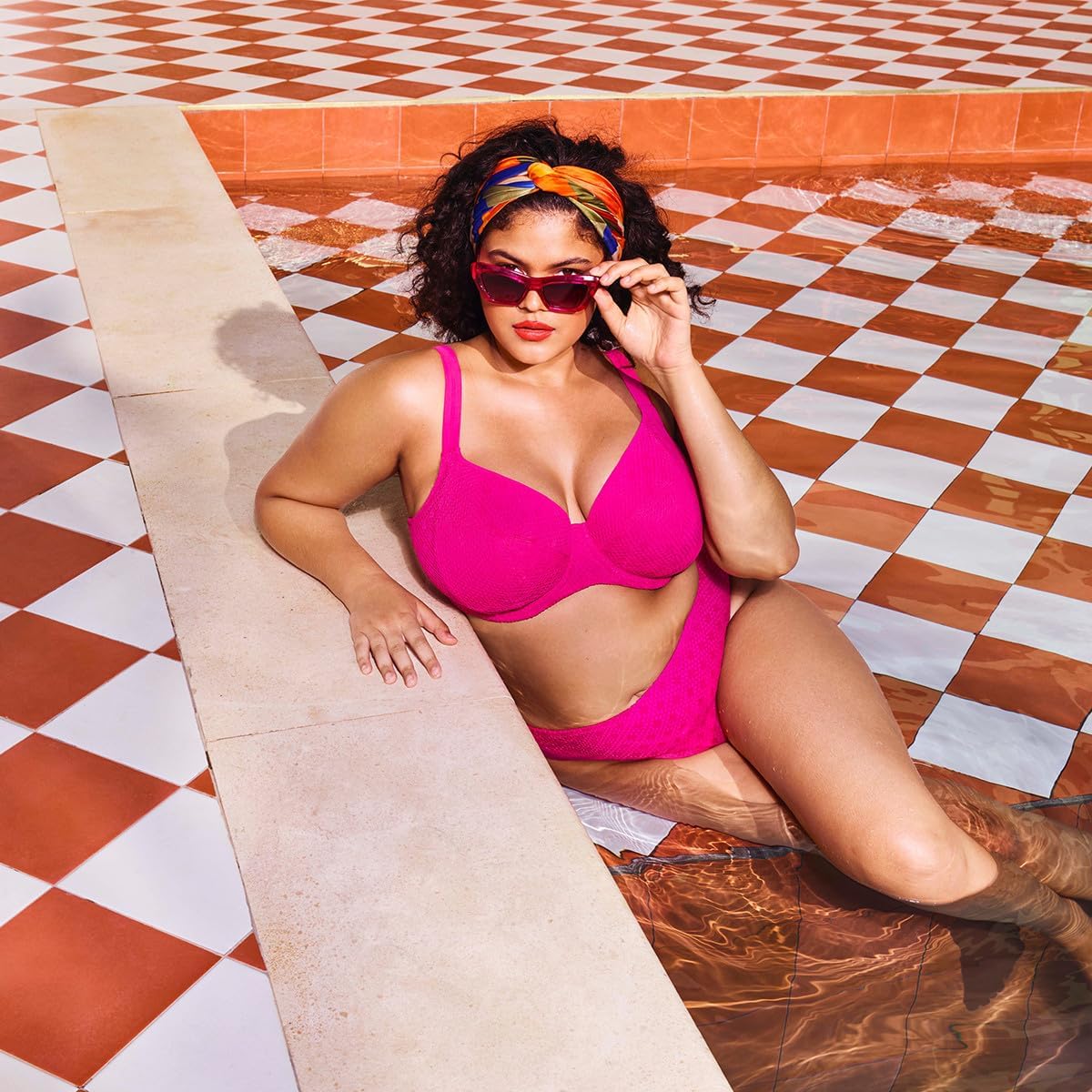 Elomi Women's Bazaruto Mid Rise Bikini Brief Pink - Image 6