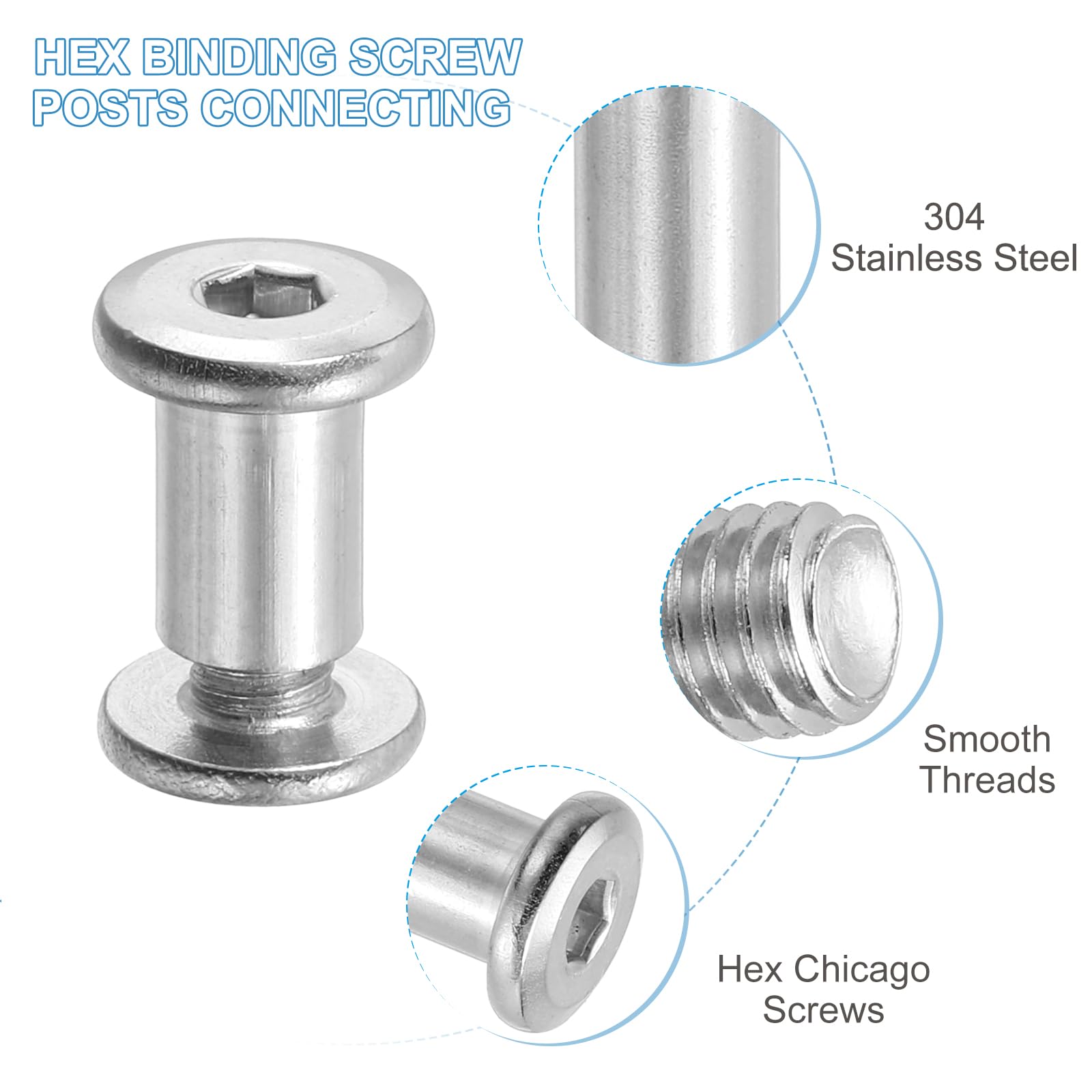 PATIKIL Hex Chicago Screws - Image 3
