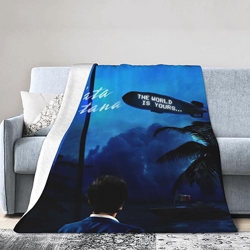 Manta Natanael Cano NATA Montana, cubierta de álbum de música, manta de franela suave de forro polar súper afelpado suave y cálido para siestas,