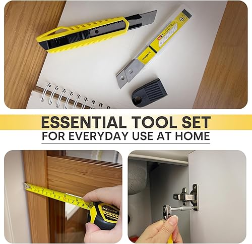 Miniatura 6 de ENVENTOR Kit de herramientas para el hogar, juego de herramientas básicas de reparación de automóviles para el hogar con caja de herramientas, kit