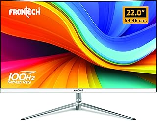 FRONTECH 22-inch (55.88cm), LED, FHD 1920x1080,120Hz, White, 3500R Curved, Bezel Less Design, HDMI & VGA Ports Monitor (MON-0079C)
