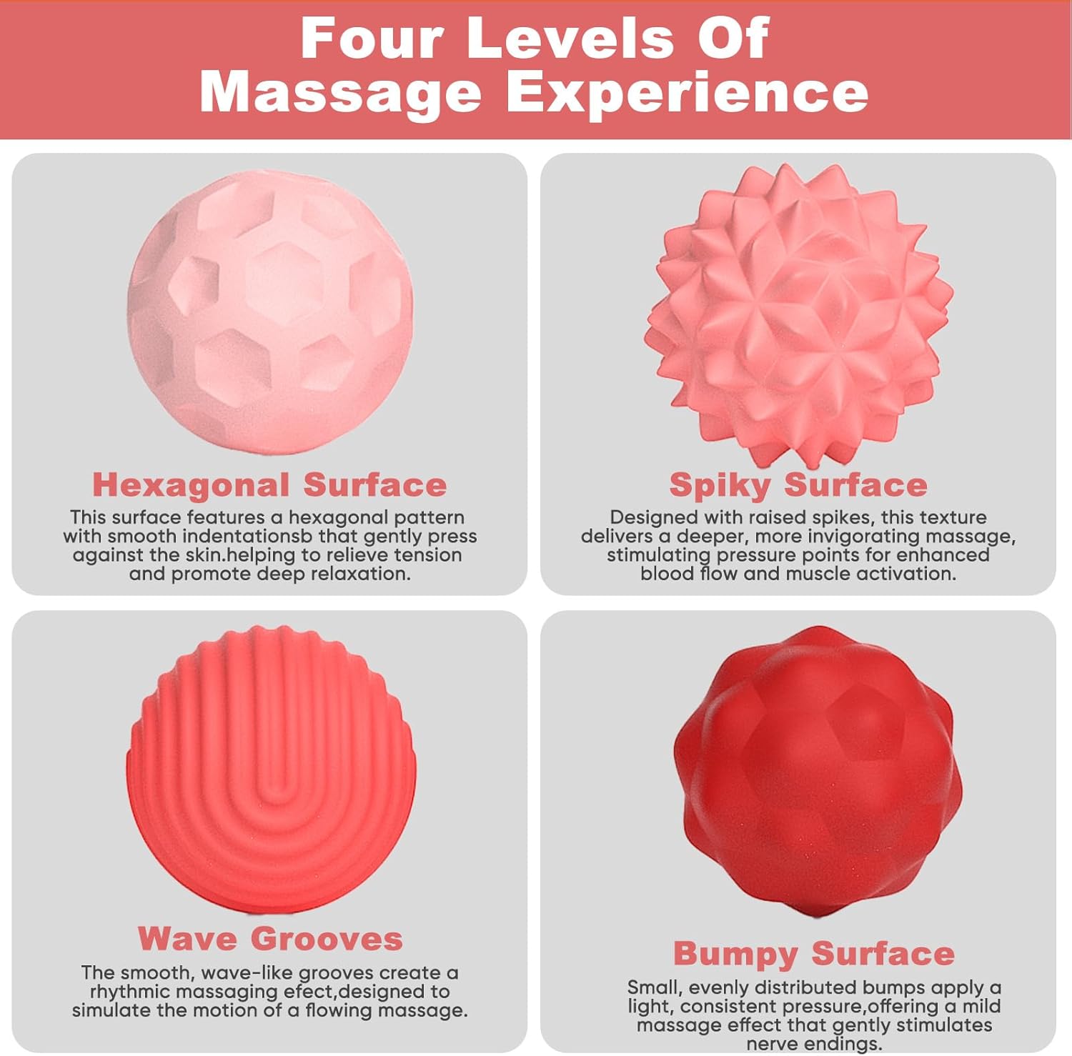 Valentines Gifts for Him Silicone Magnetic Balls Fidget Toys for Adults & Teens, 4PCS Stress Relief Sensory Toys for Autism ADHD Anxiety Fun Textures Gadgets Office Desk Toy for Kids Adults（4 Pink） - Image 8