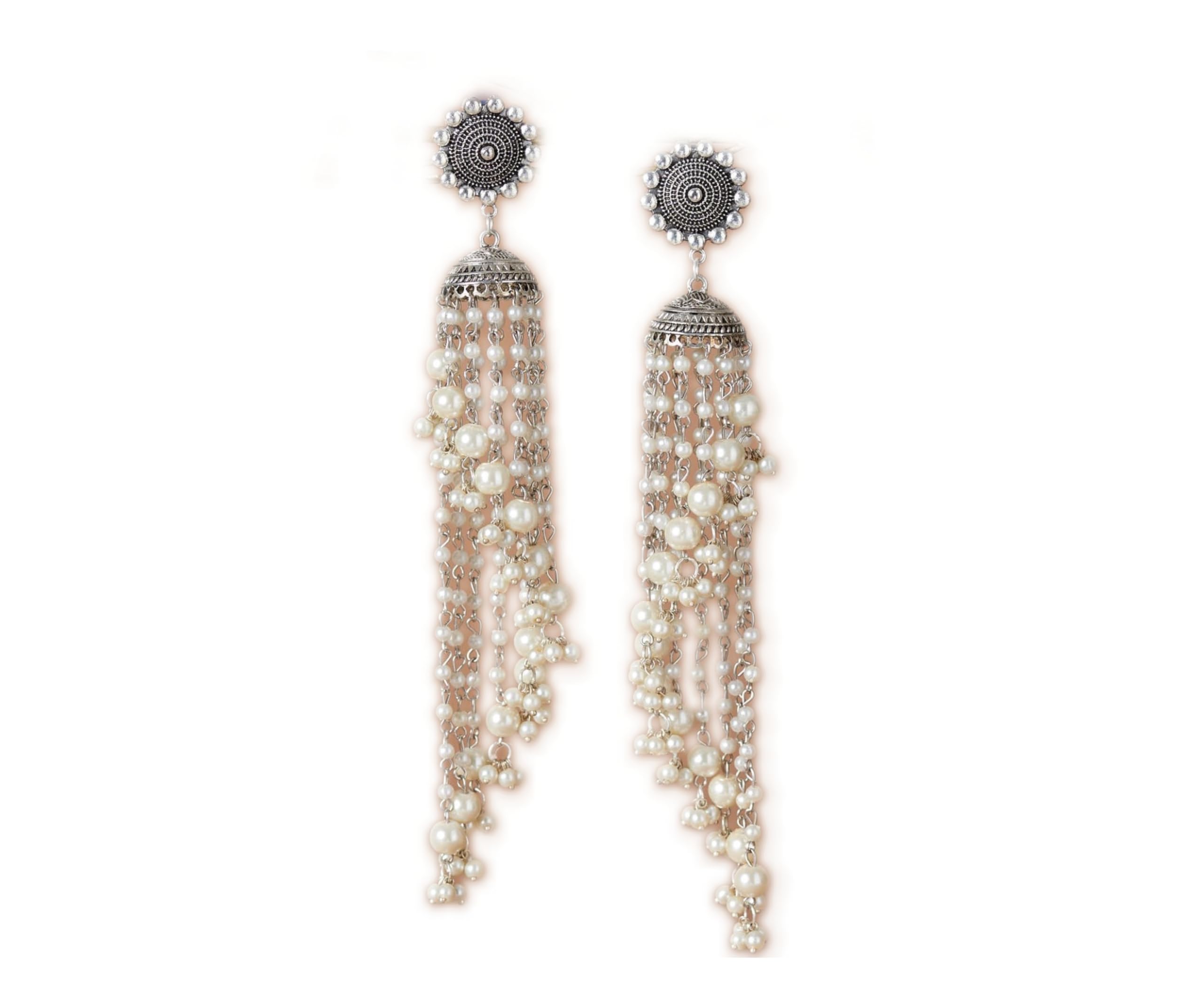 See full amazon price history chart for UnfoldSelf Oxidised Silver Jhumka Earrings for Women | Long Pearls Tassel Handmade Earrings for Girls and Women UnfoldSelf Oxidised Silver Jhumka Earrings for Women | Long Pearls Tassel Handmade Earrings for Girls and Women (B0CKW96VS1) Amazon Price History, Amazon Price Tracker