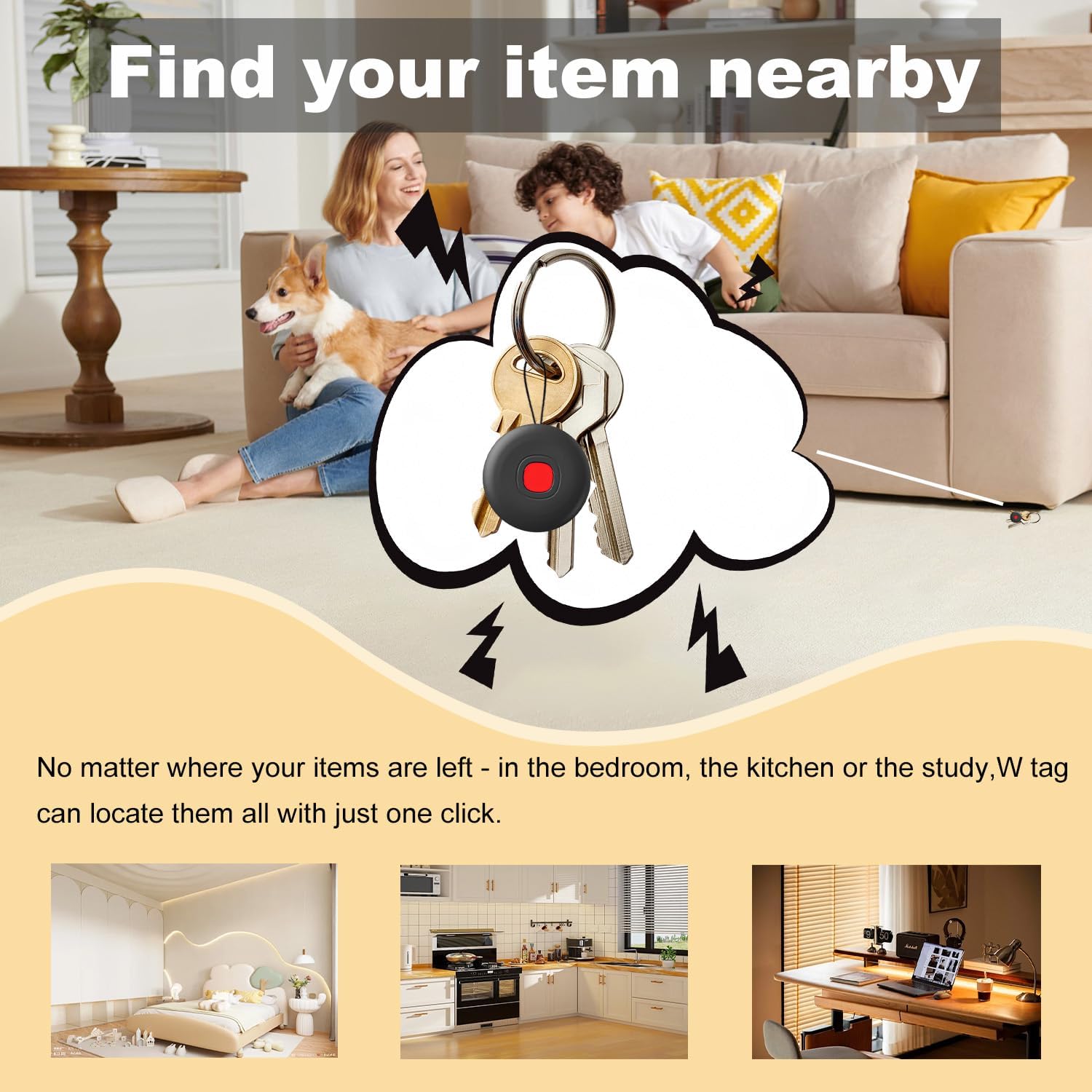 Android Air Tracker Tag-2Pack,Bluetooth Smart Tags for Android,IP68 Waterproof Smart Tags,Key Finder Works with Google Find Hub App (Android Only),Item Locator for Key,Wallet.Luggage.Bags - Image 3